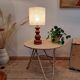 Vintage terracotta wooden lamp