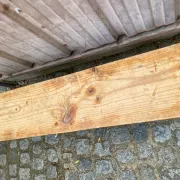 Vintage solid wood farm bench 100 cm – Rustic & chalet style 1960