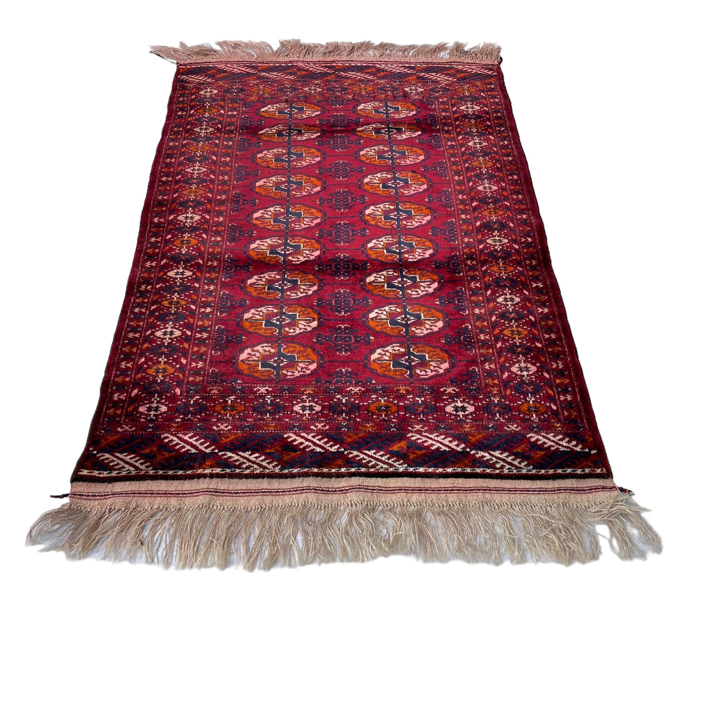 Vintage turkoman rug ,feiner handgeknüpfter orientteppich turkoman teppich, 133 x 84 cm