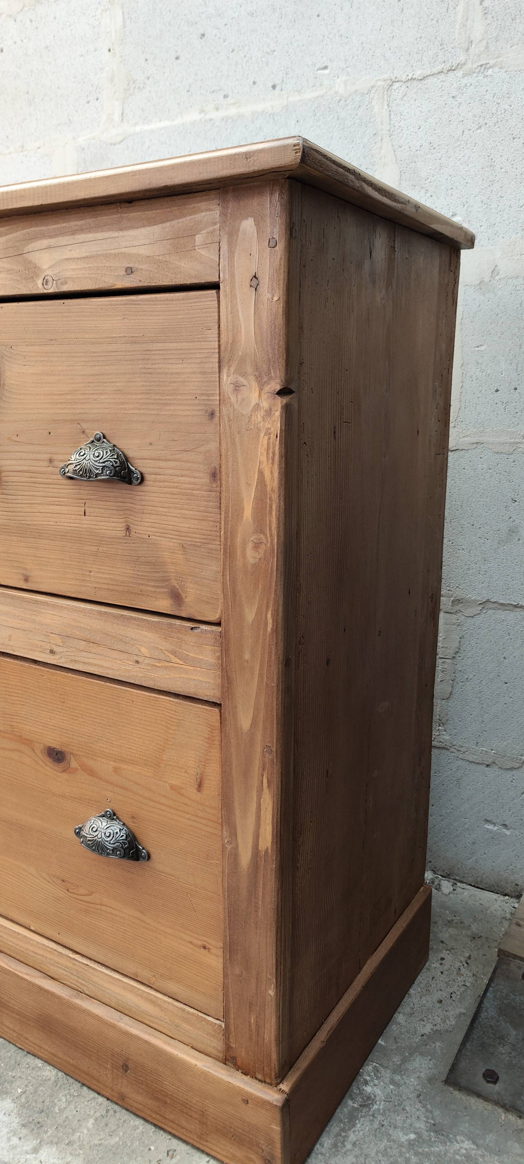 Old trade furniture with six solid pine drawers
