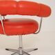 Vintage Swirl Chair in Orange Leatherette