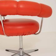 Vintage orange faux leather chair
