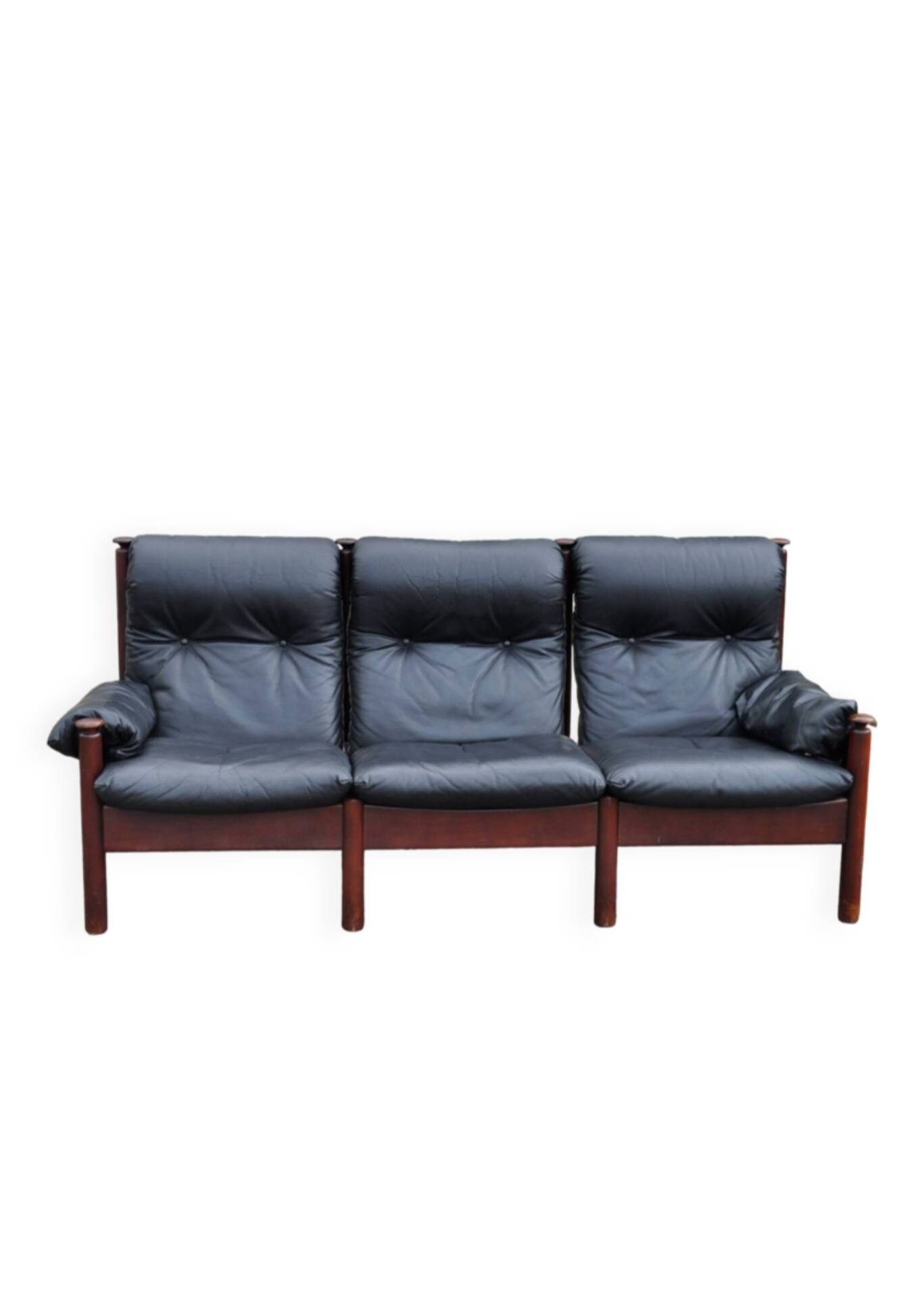 Banquette cuir noir