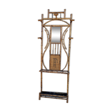 Cloakroom door wall coats bamboo mirror