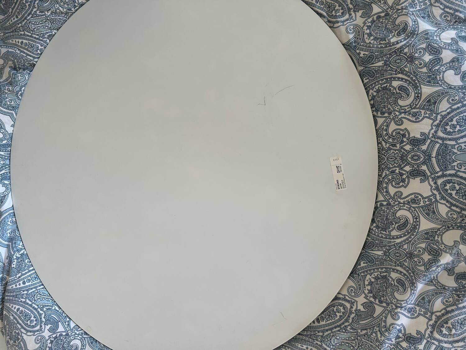 IKEA white glass coffee table by Ehlen Johansson, 1980s