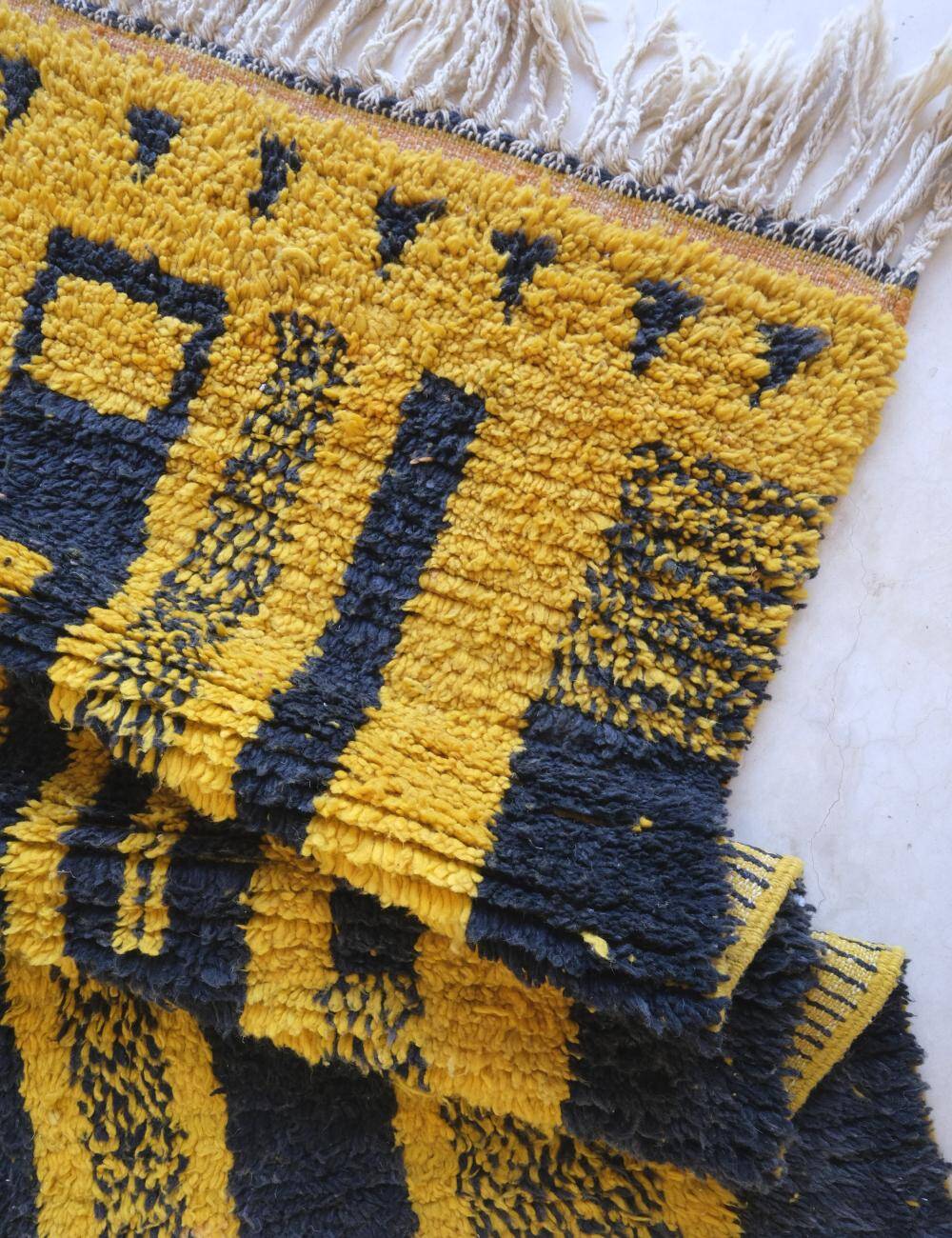 Tapis Jaune Boujad - 297 x 200 cm