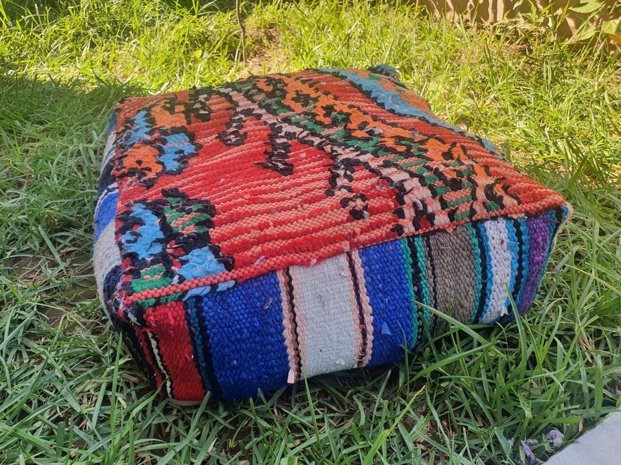 Moroccan carpet pouf