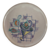 Decorative plate from Vallauris signed Cerenne