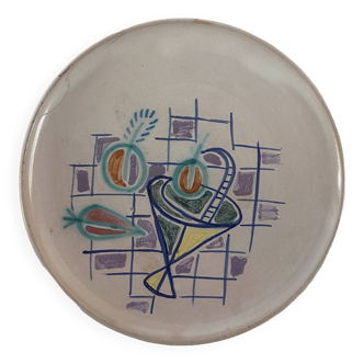 Assiette décorative de Vallauris signée Cerenne