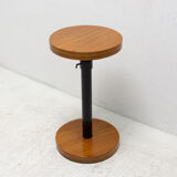 Table d’appoint ronde en bois de cerisier art déco, bohême, années 1930