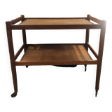 Scandinavian teak rolling trolley