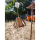 Suspension vintage en rotin