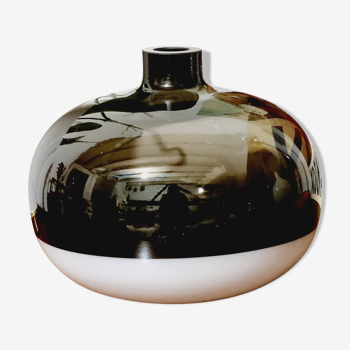 Black and white blown glass vase IKEA