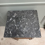 Nightstand in walnut, Napoleon III style.