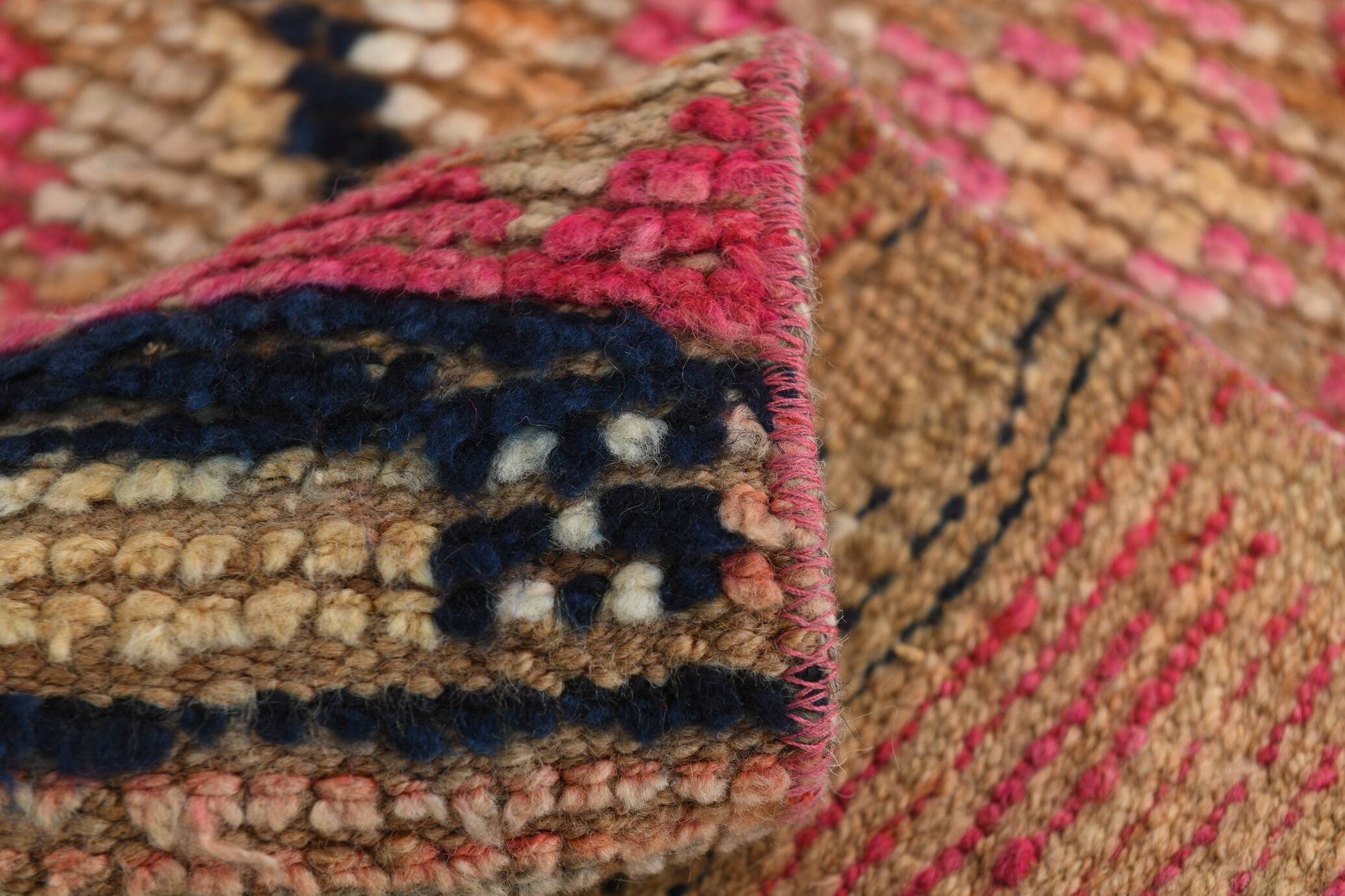 2x10 Pink Red Oriental Vintage Runner Rug