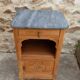 Console / side table / Art Deco bedside table renovated in solid walnut