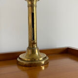 Old brass push candle holder