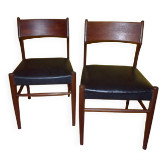 2 chaises scandinave Samcom années 60