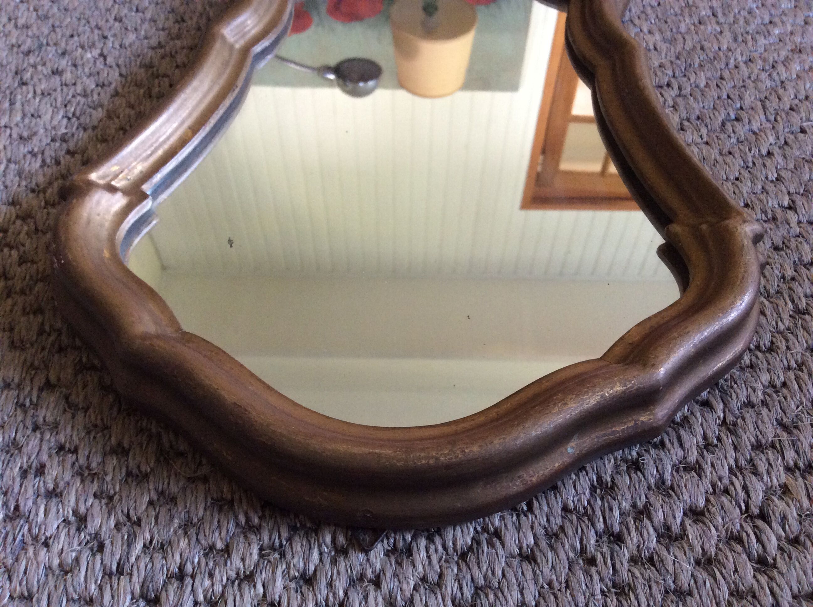 Gilded wooden mirror