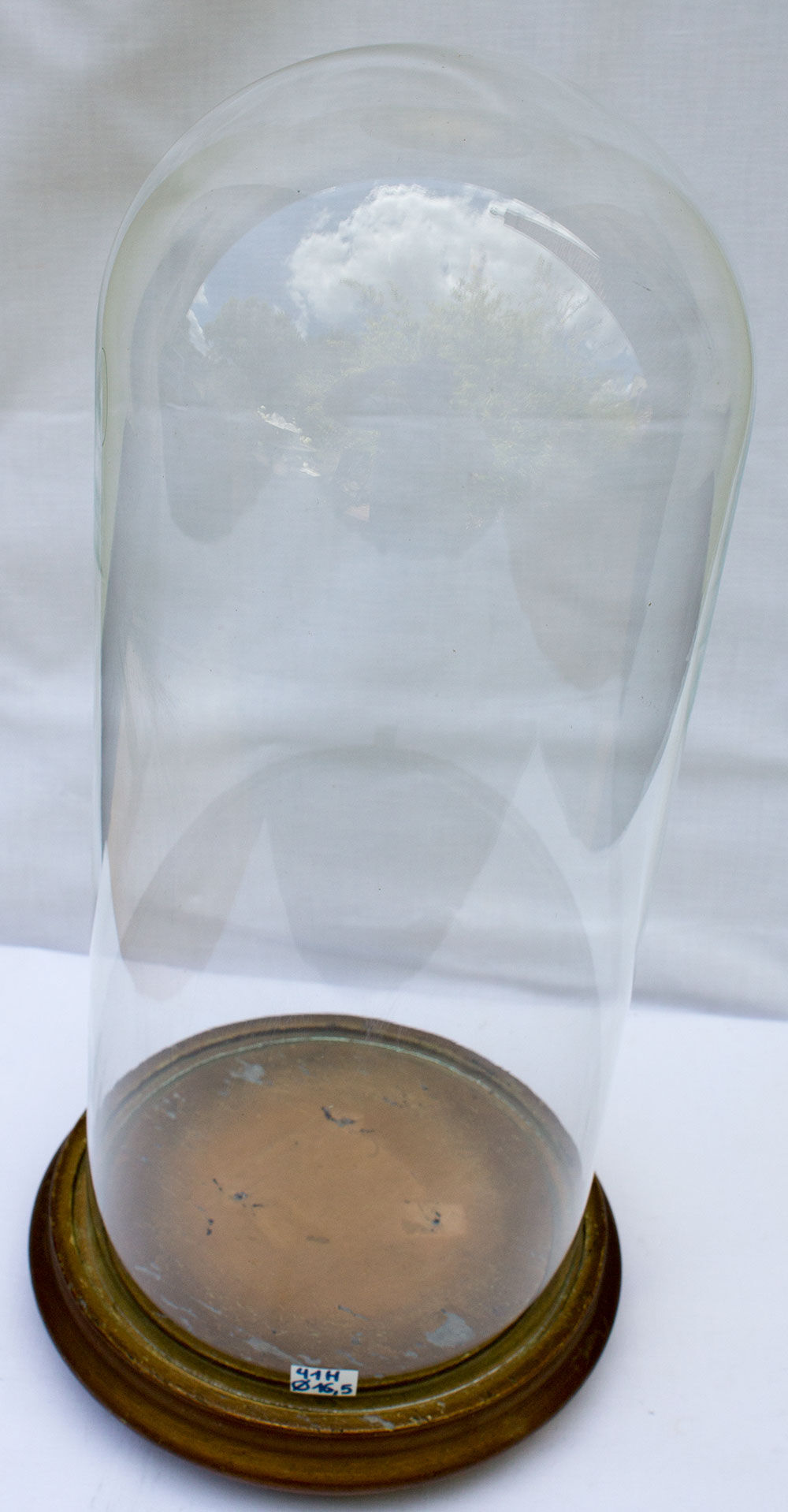 Ancient round glass globe 41 x 16.5 cm