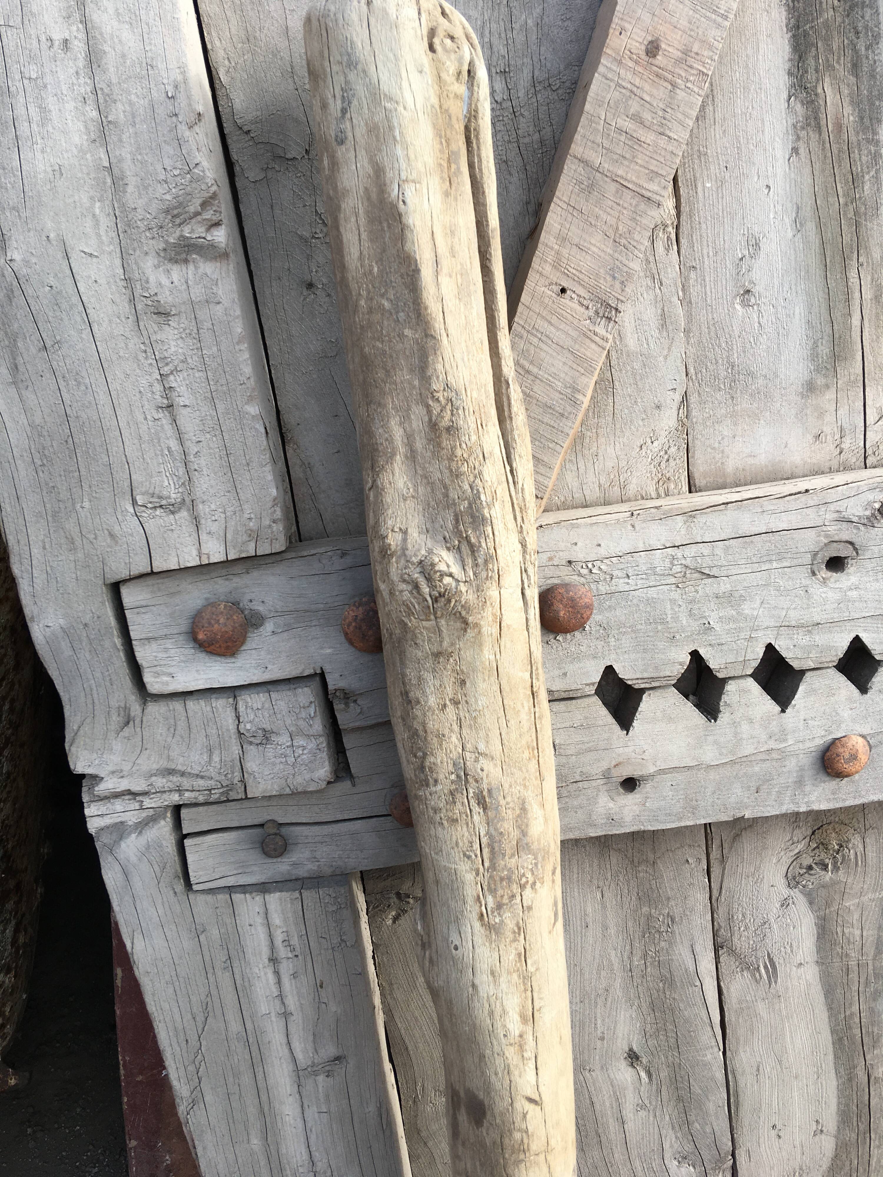 ANCIENT AFRICAN WOODEN MORTAR AND PESTLE 2