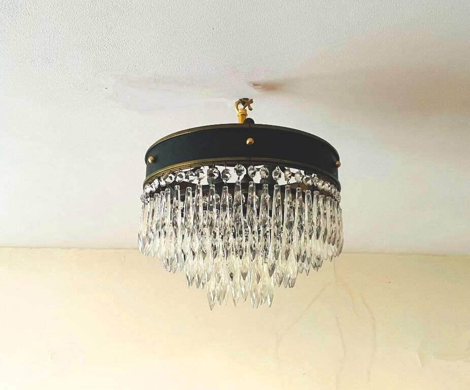 Vintage 50s Neoclassical Style Cascade Ceiling Light