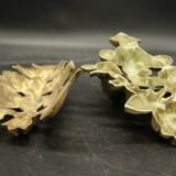 Set of two Louis XVI style floral ornaments - gilded bronze
