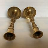 Pair of brass candlesticks