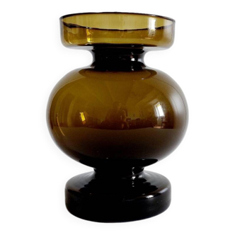 Vintage smoked glass vase