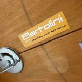 Extendable table with central leg, Italian design by Luigi Bartolini, vintage.