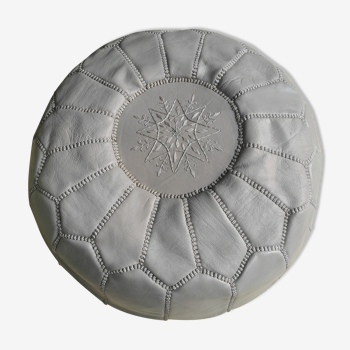 Leather Pouf