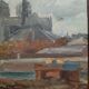 Painting of Notre Dame de Paris quai de la Tournelle