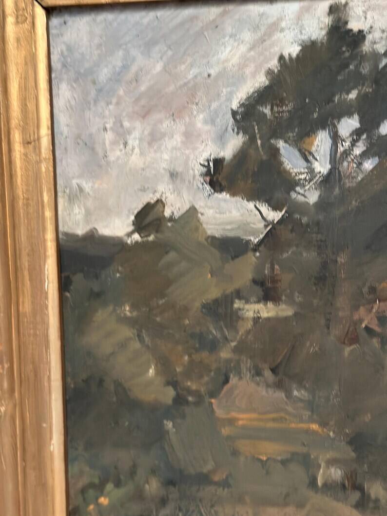 Original Swedish Oil on Canvas – "Landscape" by Tornqvist – Signed – Dated 1932 – Framed