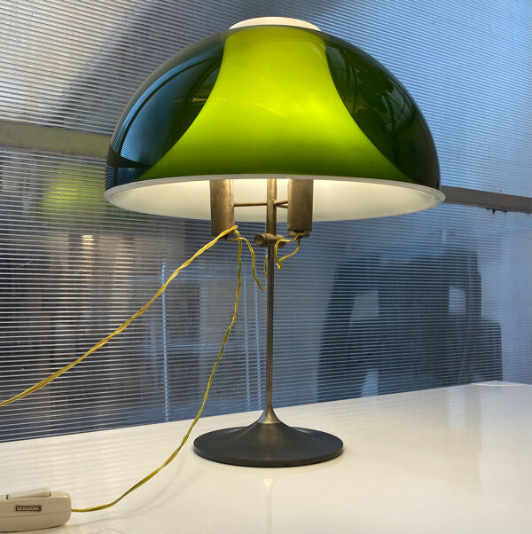 Lampe Stilux Milano verte années 60