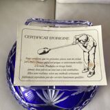 Coupe en cristal bleu de Lorraine Saint Nicolas