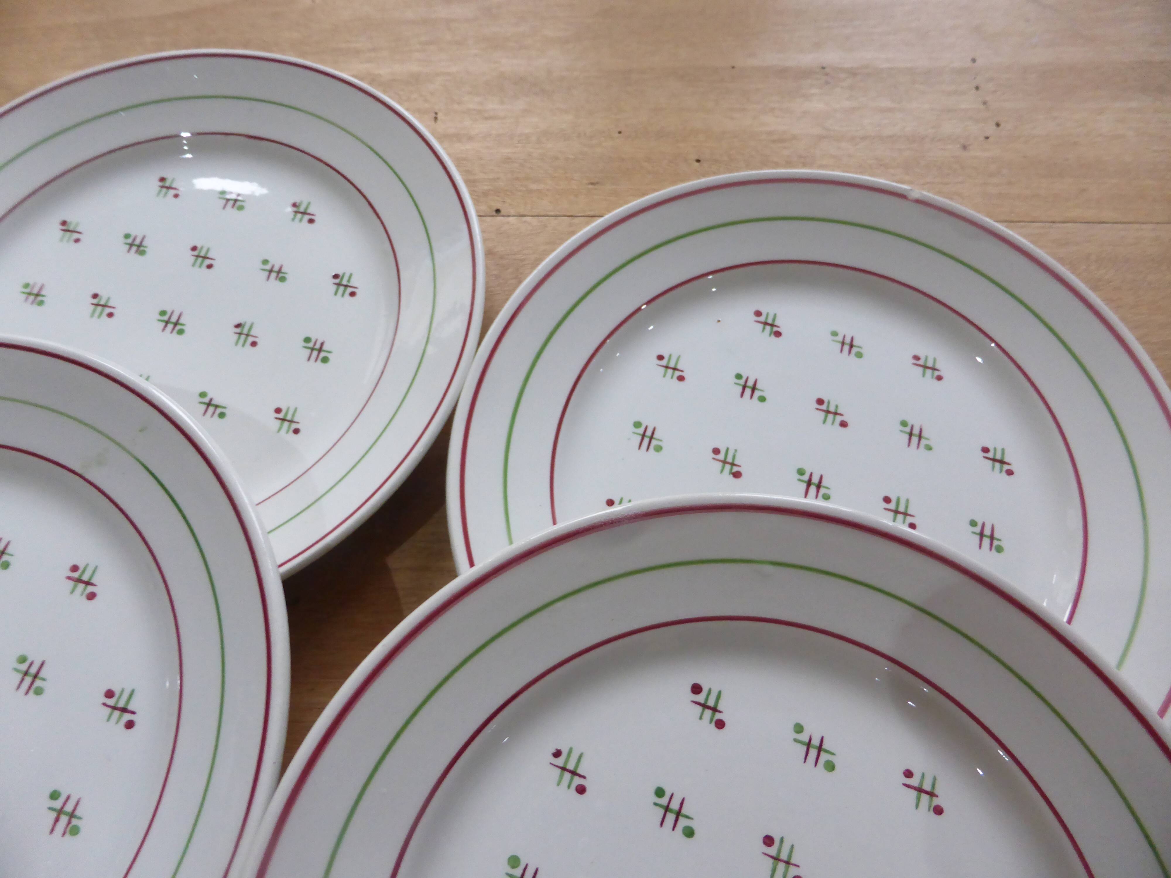 6 vintage dessert plates model Louviers from Luneville 191133