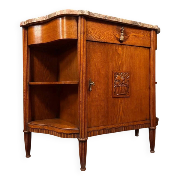 Dans le gout de Dufresne: buffet desserte époque Art Nouveau en chêne