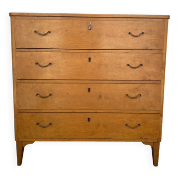 Commode suédoise vintage en bouleau années 50