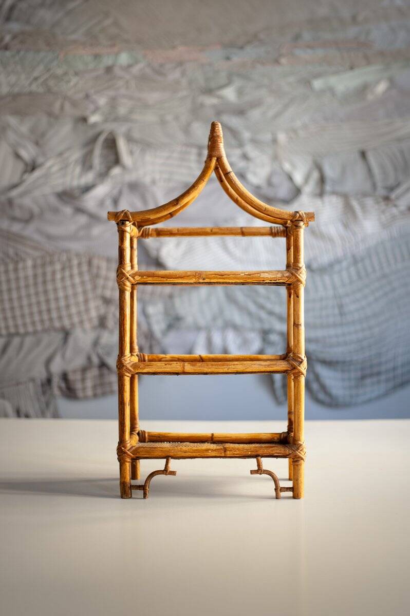 Bamboo pagoda shelf, 1960s
