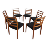 Model 85 Teak Dining Chairs by Niels Otto Møller for J. L. Møllers, 1960s, Set of 6
