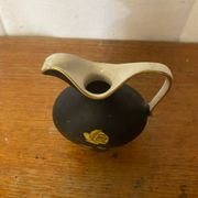 Antique Pitcher ROYAL Porcelain Bavaria Painted Decor + 22K Gold Vintage #C