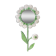 Ceramic flower mirror.
