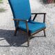 Armchair year 50 wood and fabrics