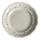 Vintage blue polka dot plate with scalloped edge