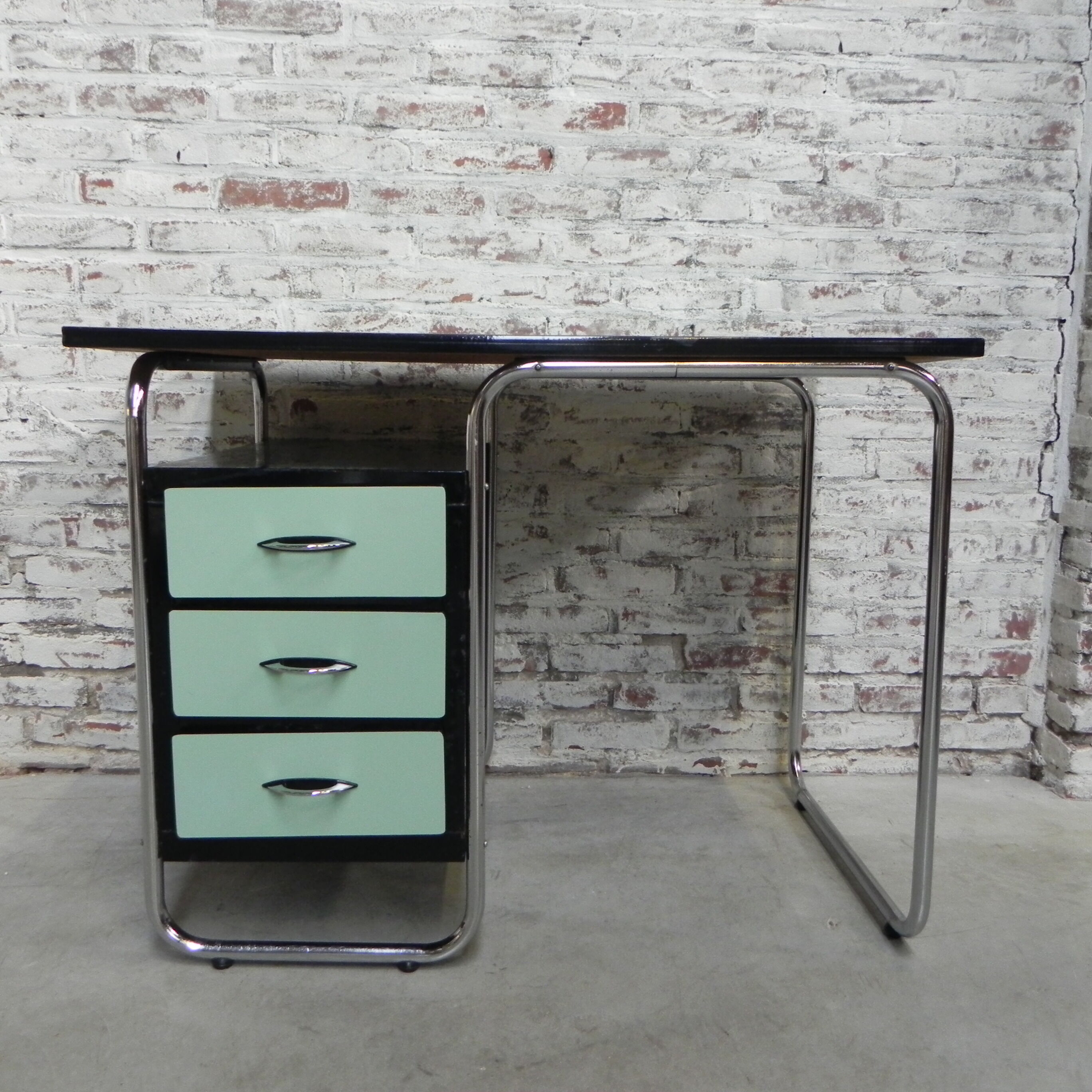Vintage desk with formica top, Torck