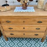 Raw oak chest of drawers