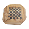 Jeu d'échecs rustique 13 " taille moyenne échiquier avec 32 pièces, jeu en bois d'olivier avec tir