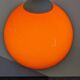 Orange opaline ball pendant, France circa 1970.