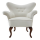 1900s rare antique curved armchair