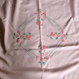 Embroidered tablecloth and 3 towels